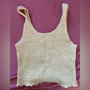 Yellow Scrunchy Hollister Tank